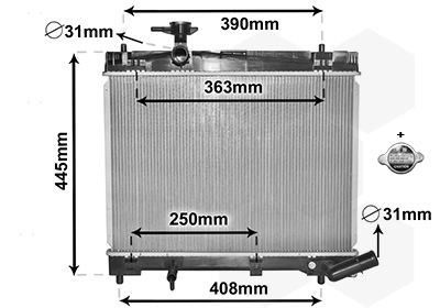 VAN WEZEL Radiators, Motora dzesēšanas sistēma 53002663